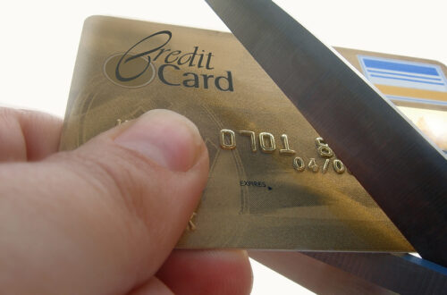 cutting up credit card