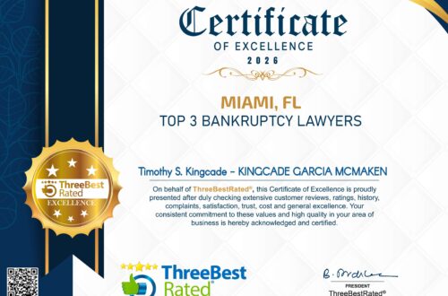 TOP 3 Bankruptcy Lawyers Miami- Three Best Rated